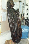 restoation, patination and aging Wooden Statue After